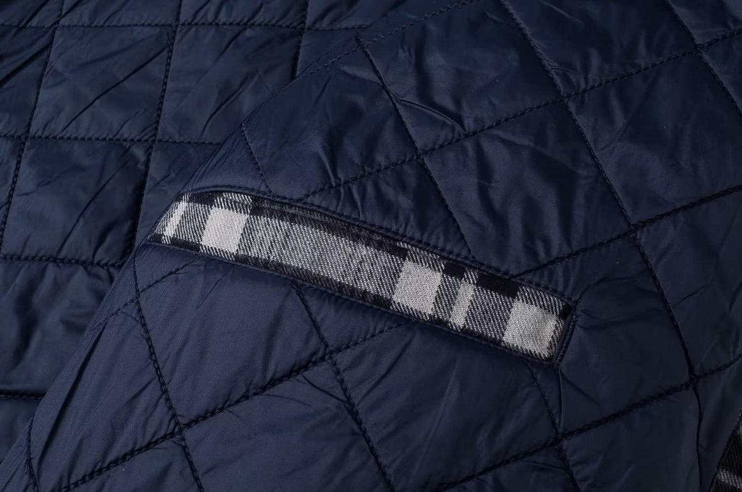 Men's Quilted Flannel Hoodie Jacket with Lined Cotton, Long Sleeve Plaid Shacket